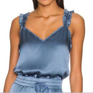 BNWT Cami NYC 100% Silk Charmeuse Clover Camisole in Aegean, Sz. S/US 4, RRP$293